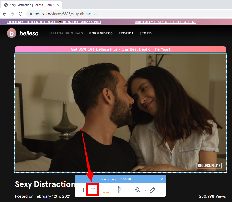 record bellesa porn videos, stop recording