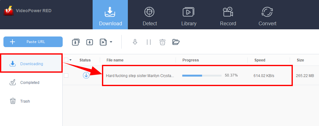 save video, check download process