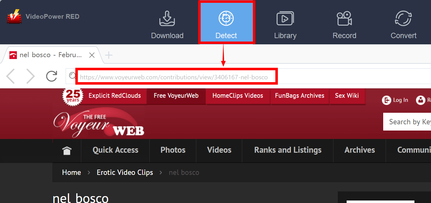 Videopower red, embedded browser