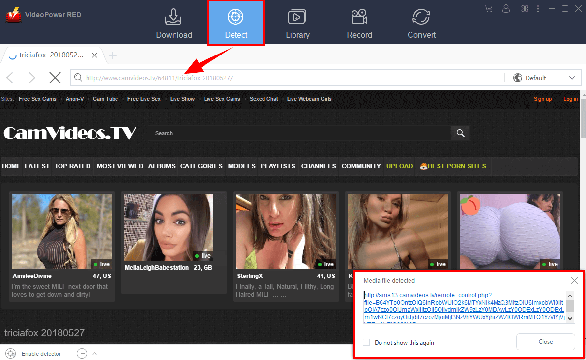 camvideos download, detect video