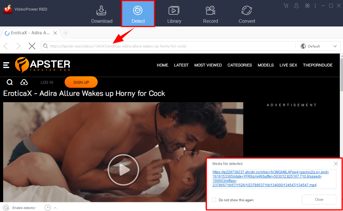 download video, detect video