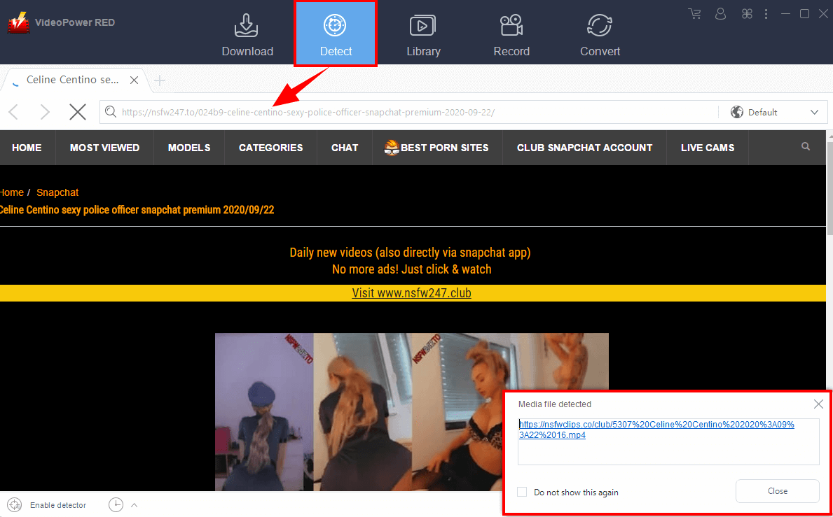 nsfwonsnap porn, detect video