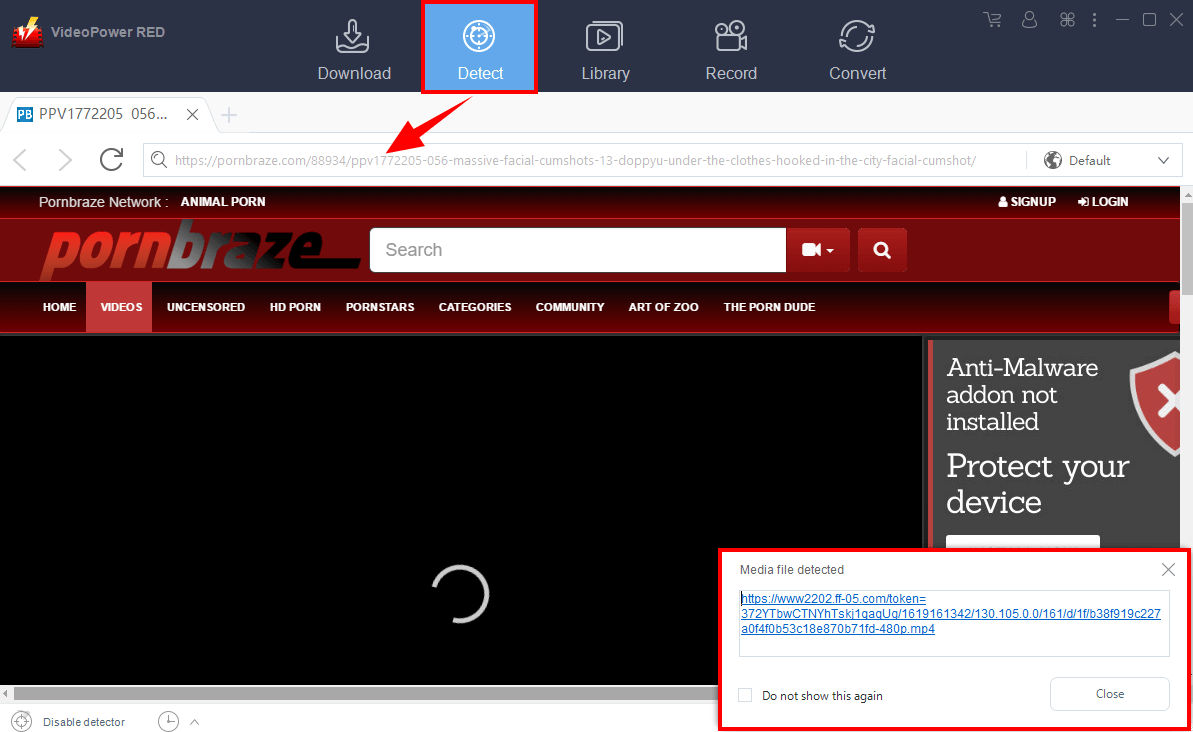 download pornbraze videos, detect video