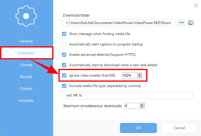 download porn, modify settings