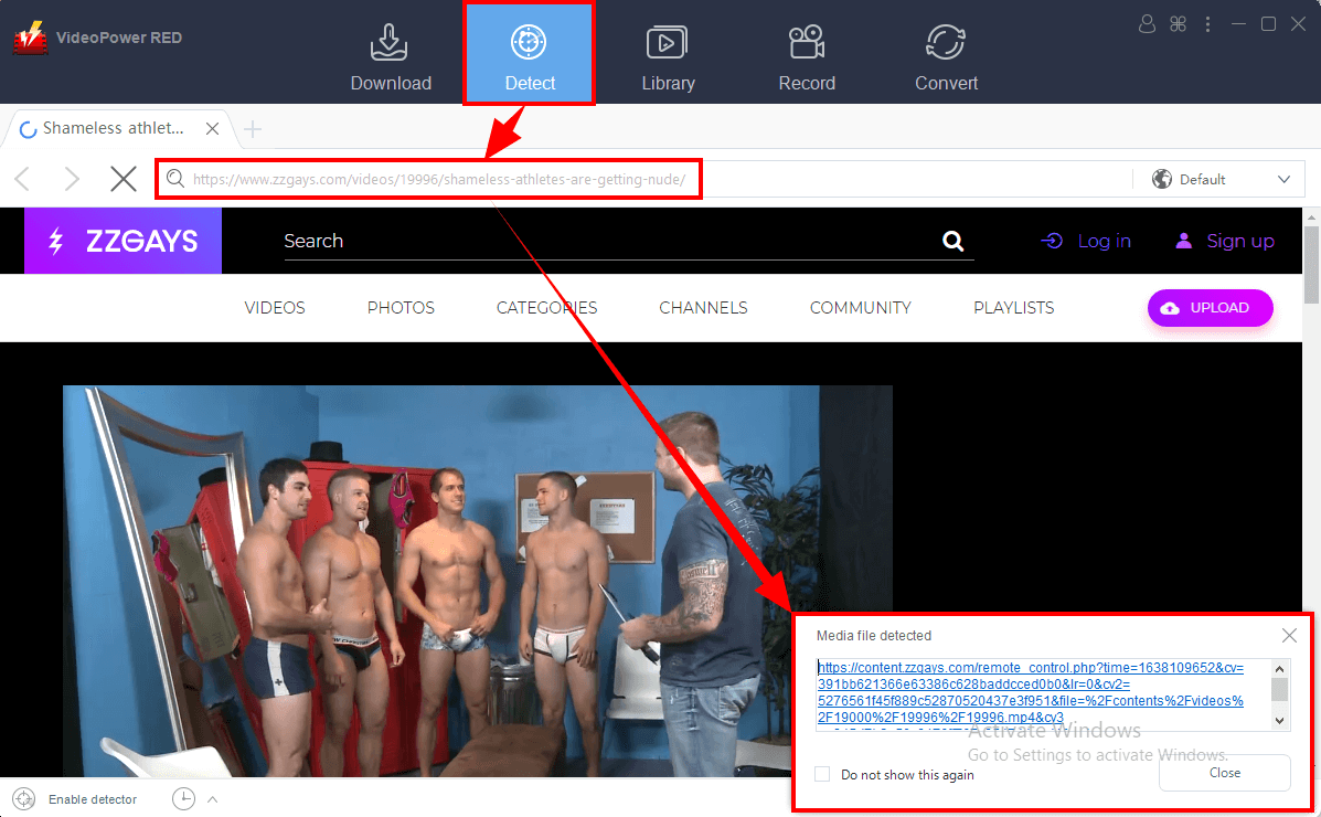 downloading porn, detect video