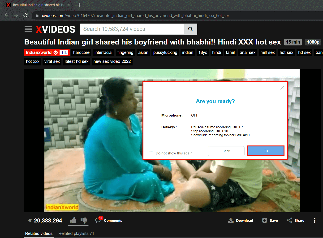 record indian porn xvideos, recording countdown